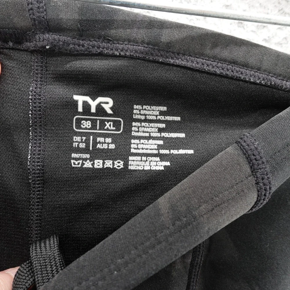 TYR Mens Durafast Elite Vaporwave Jammer Swim Suit Smoke Grey XL 38 NEW